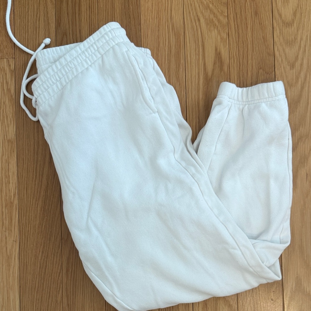Aritzia White Jogger Pants